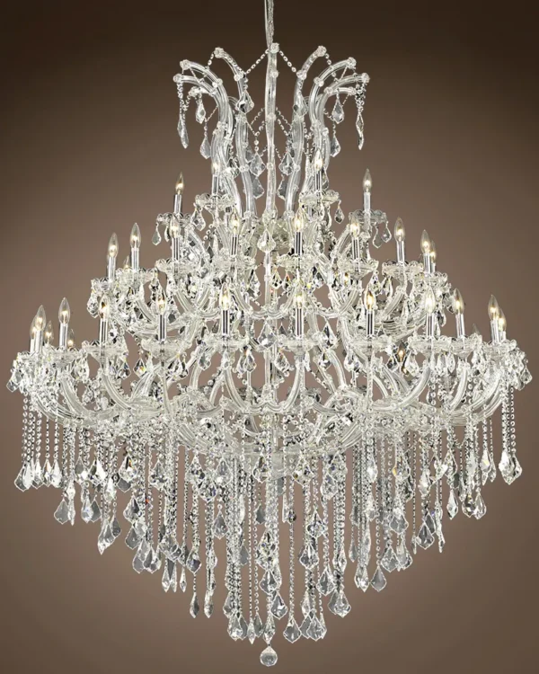 Mirabell Maria Theresa 48-Light Grand Chandelier, 59" in polished chrome
