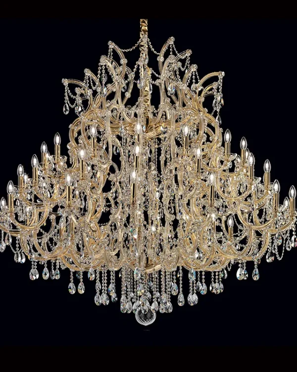 Rivière Maria Theresa Grand Chandelier, 75" in gold