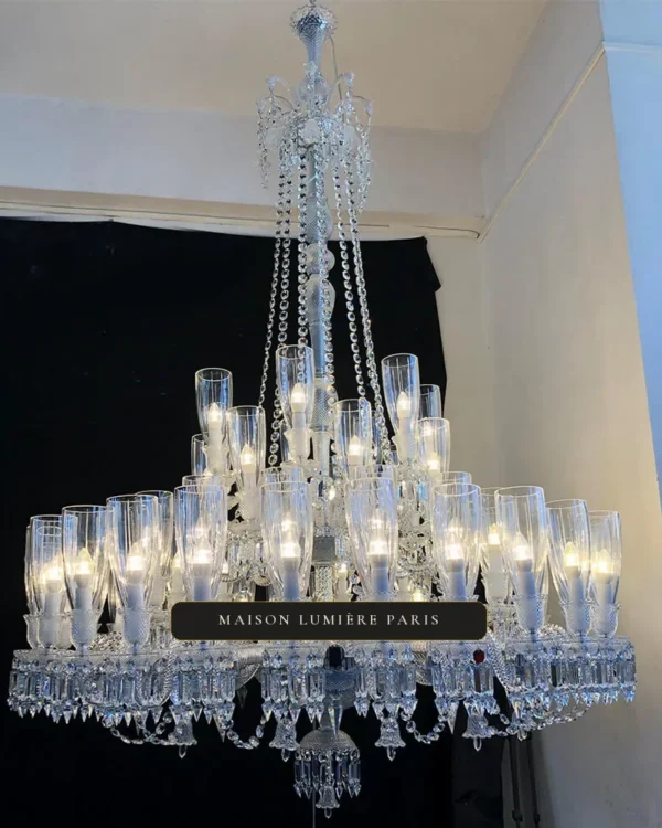 Galerie Crystal Grand Chandelier, 67" in polished chrome