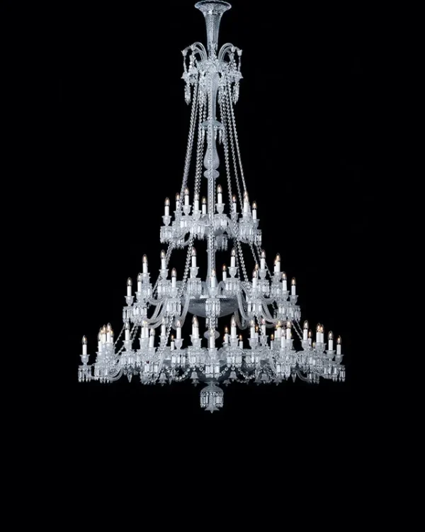 Garnier Crystal Grand Chandelier, 80" in polished chrome