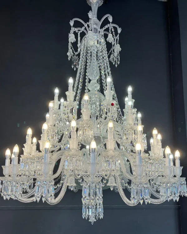 Orsay Crystal Grand Chandelier, 55" in polished chrome