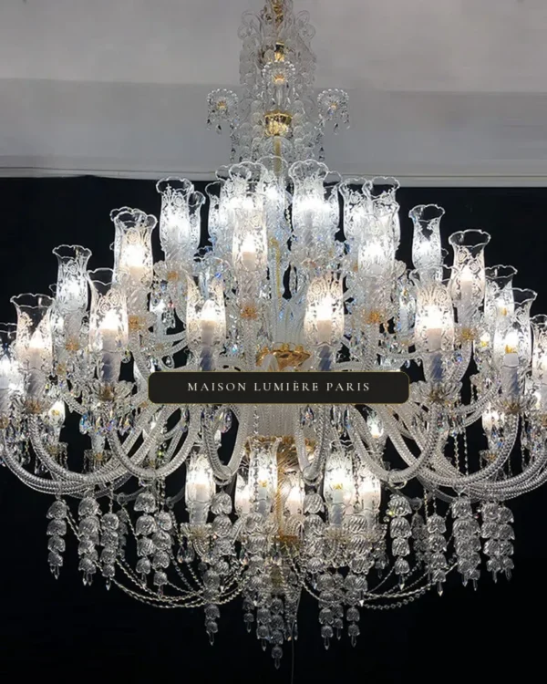 Palais Crystal Grand Chandelier, 79" in polished chrome