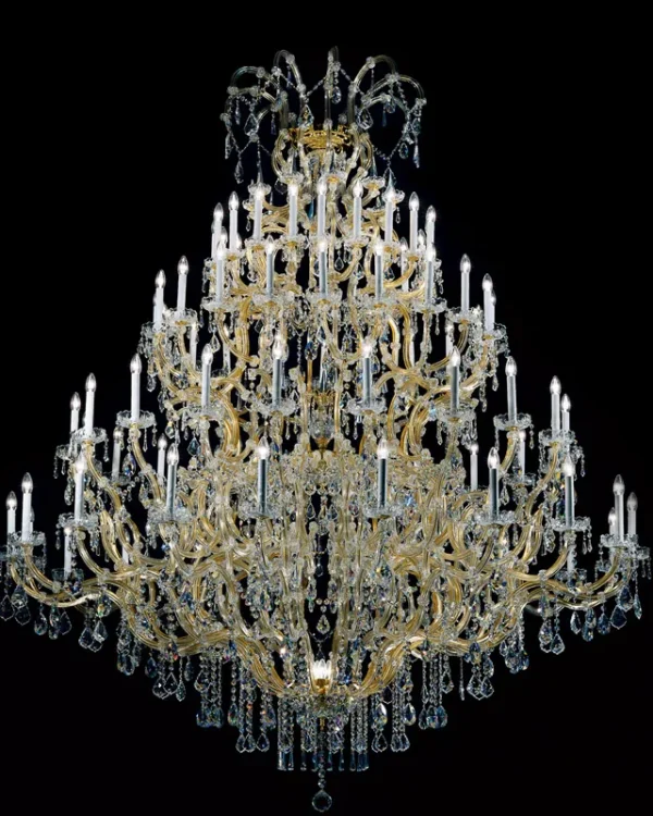 Belleville Crystal Grand Chandelier, 91" in gold