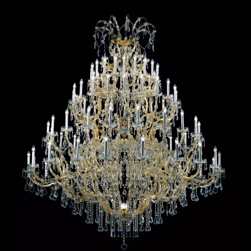 Belleville Crystal Grand Chandelier, 91" in gold