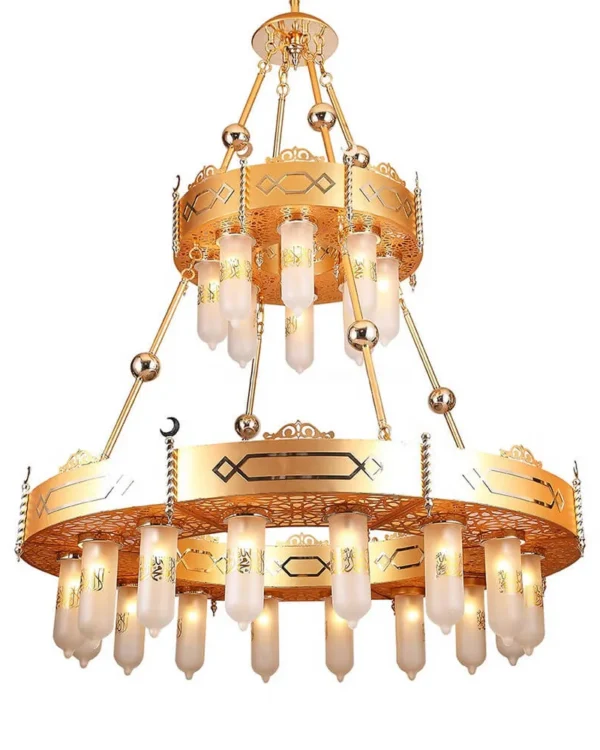 Brillance Glass Grand Chandelier, 59" in gold