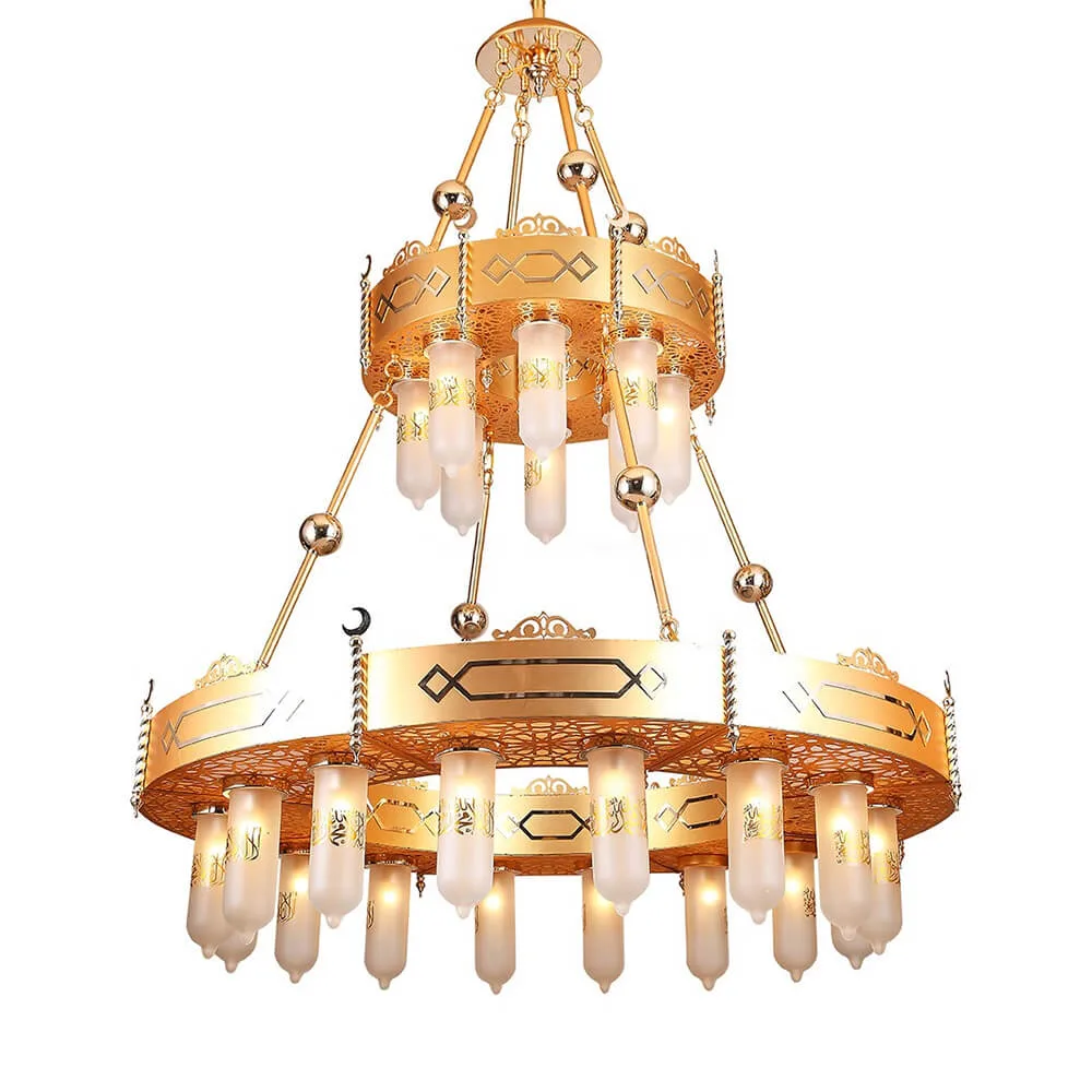 Brillance Glass Grand Chandelier, 59" in gold