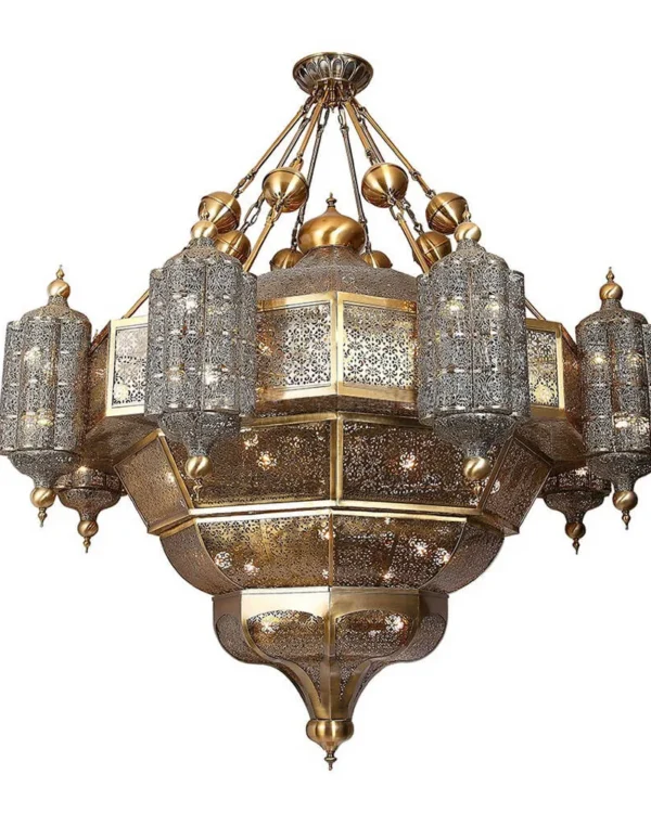 Brillance Iron Grand Chandelier, 71" in gold