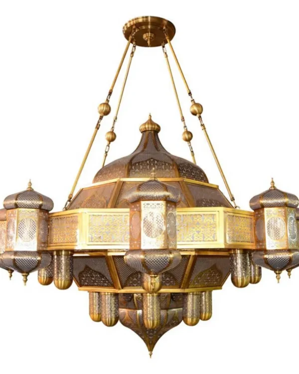 Brillance Iron Grand Chandelier, 79" × 60" H in gold