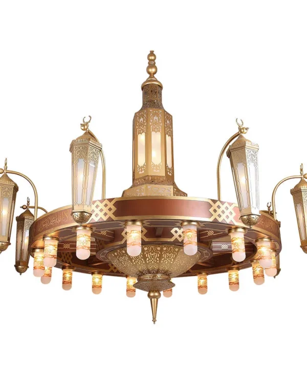Brillance Iron Grand Chandelier, 98" in gold