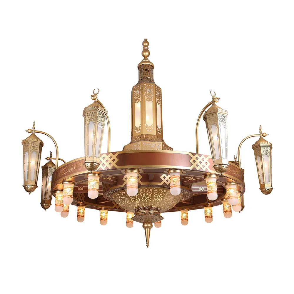 Brillance Iron Grand Chandelier, 98" in gold