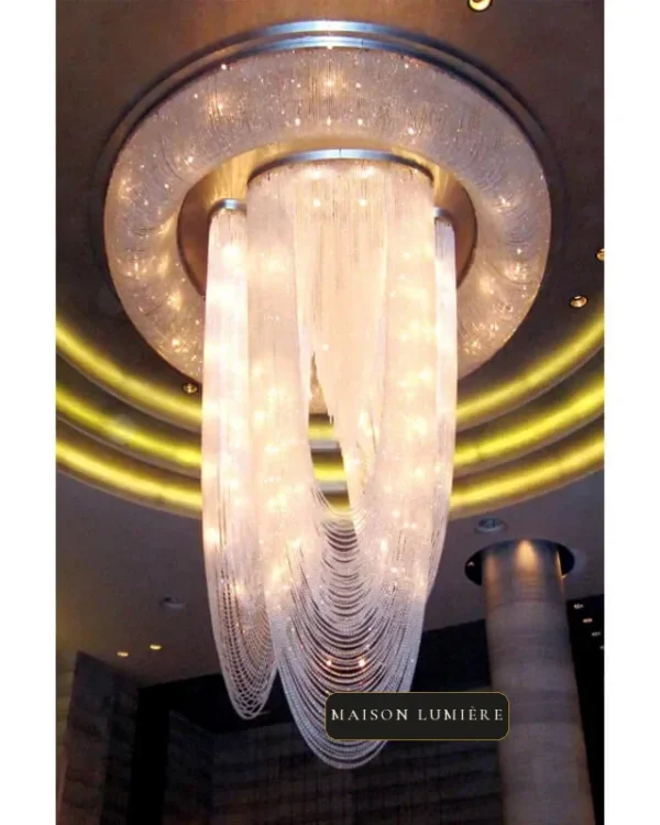 Brillance Crystal Grand Chandelier, 118" in polished chrome
