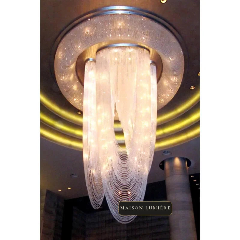 Brillance Crystal Grand Chandelier, 118" in polished chrome
