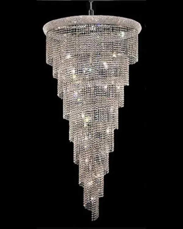 Château Linear Crystal Grand Chandelier, 35" in gold