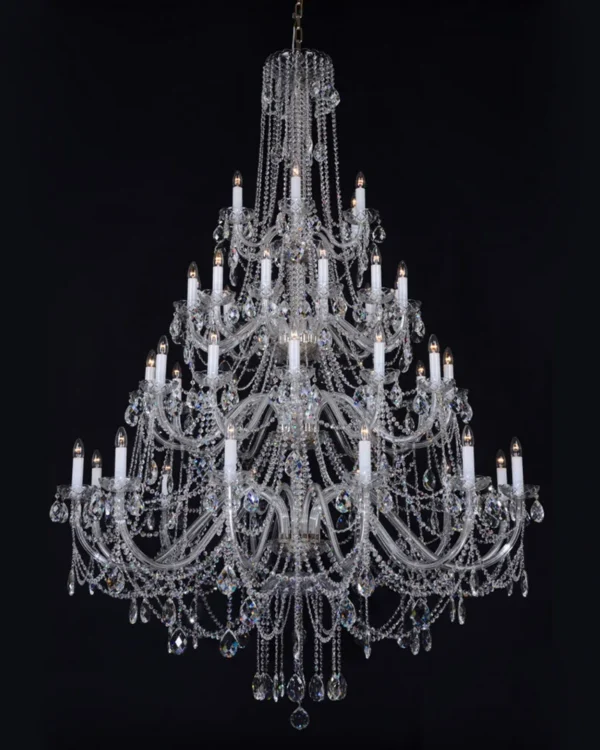 Couronne Crystal Grand Chandelier, 63" in polished chrome