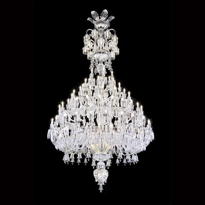 Couronne Crystal 108-Light Grand Chandelier, 79" in polished chrome