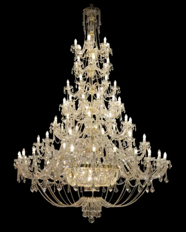 Couronne Crystal 87-Light Grand Chandelier, 79" in gold