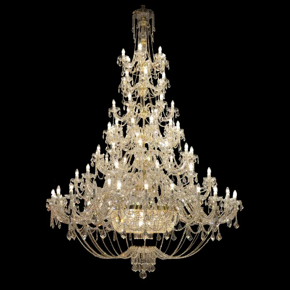 Couronne Crystal 87-Light Grand Chandelier, 79" in gold
