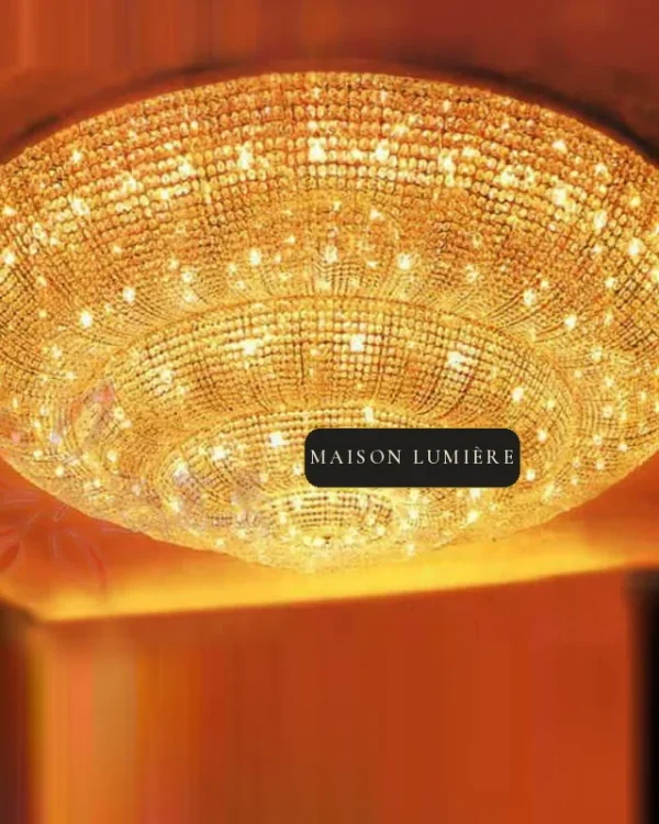 Cristalline Globe Crystal Grand Chandelier, 157" in gold