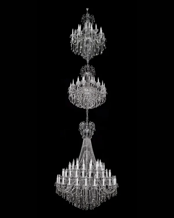 Diadème Crystal Grand Chandelier, 66" in polished chrome
