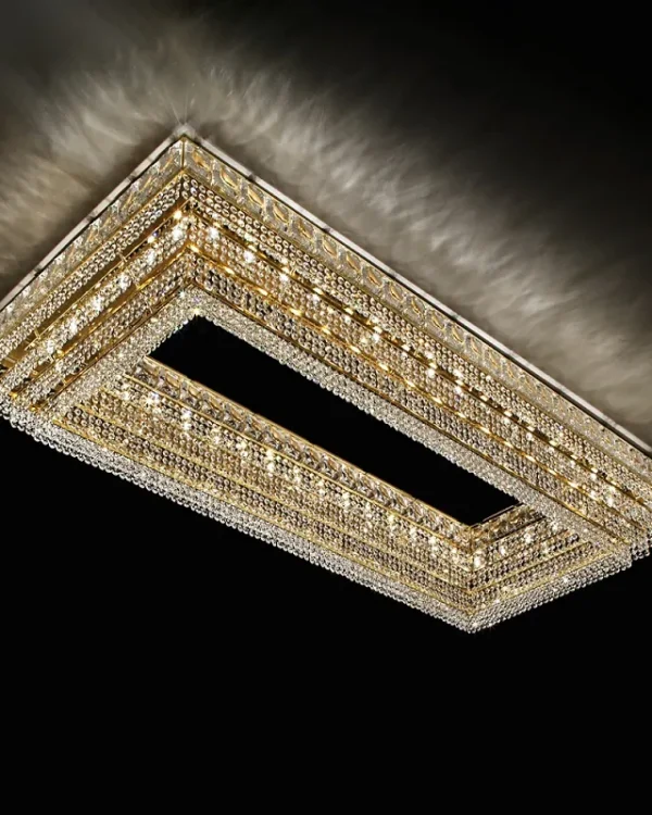 Esterházy Linear Crystal Grand Chandelier, 31" in gold