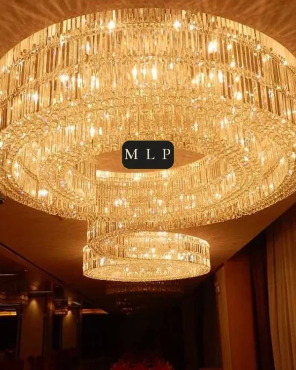 Féerie Crystal Grand Chandelier, 79" in gold