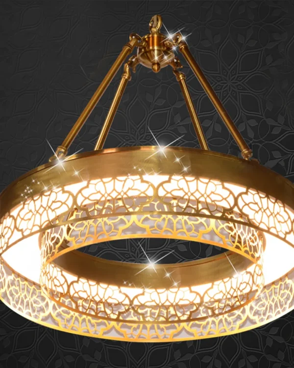 Givre Iron Grand Chandelier, 20" in gold
