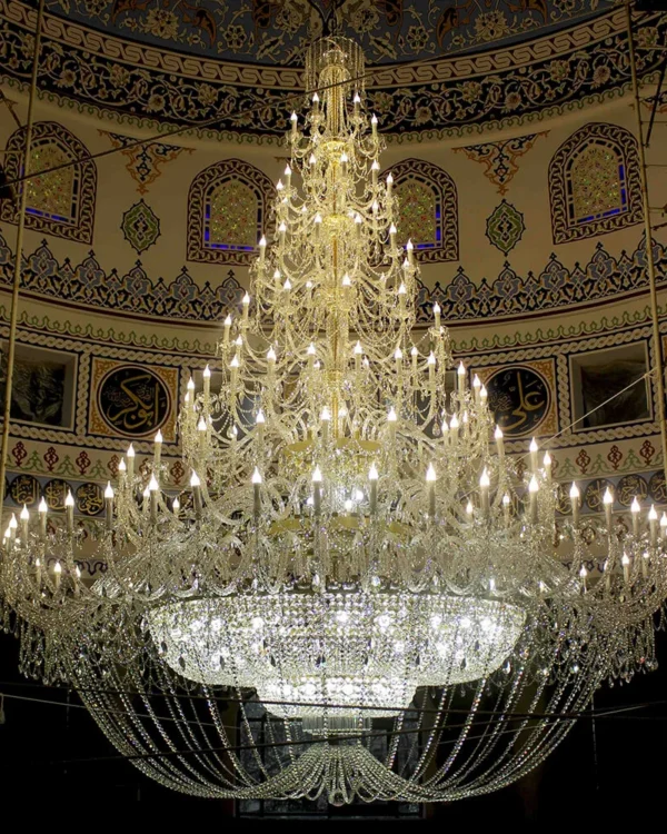 Givre Crystal Grand Chandelier, 118" in gold