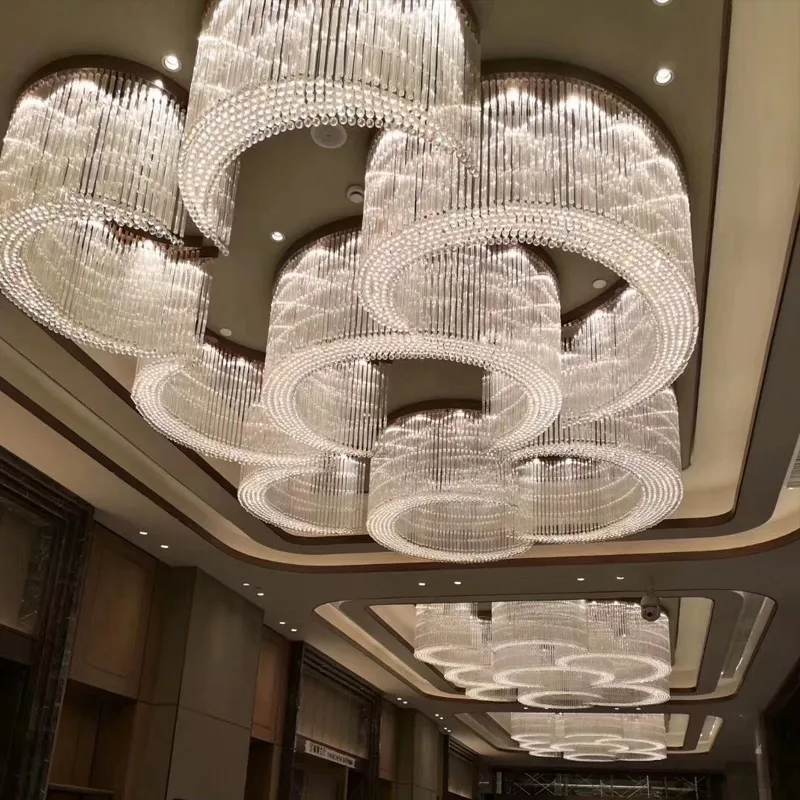 Goutte Crystal Grand Chandelier in polished chrome