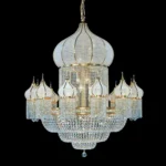 Grâce Crystal Grand Chandelier, 51" in gold
