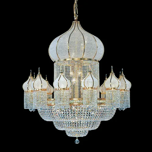 Grâce Crystal Grand Chandelier, 51" in gold