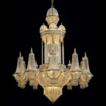 Grâce Crystal Grand Chandelier, 77" in gold