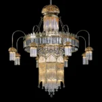 Grâce Crystal 36-Light Grand Chandelier, 87" in gold