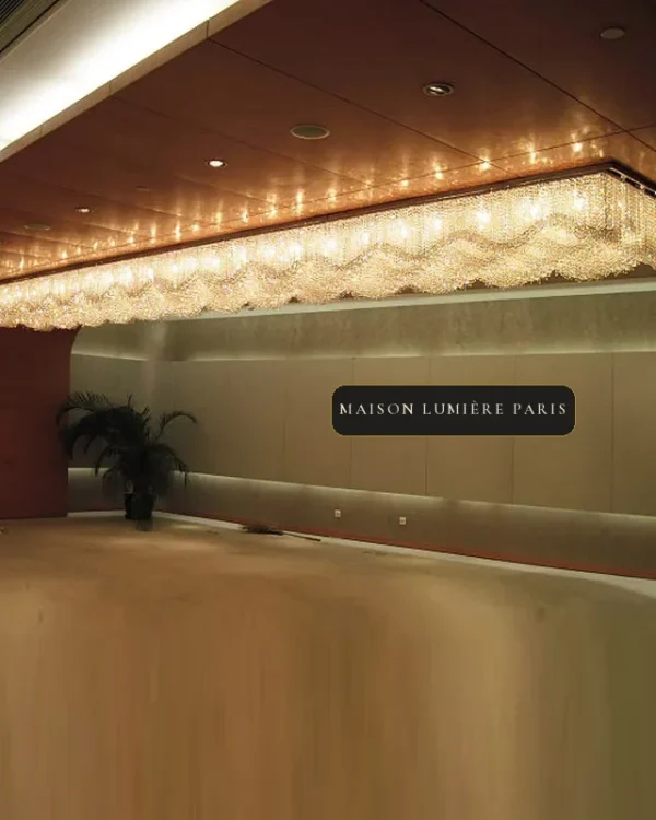 Majesté Linear Crystal Grand Chandelier in polished chrome