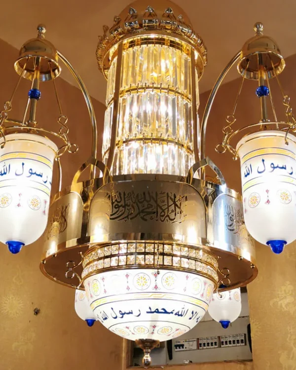 Marée Glass Grand Chandelier, 47" in gold