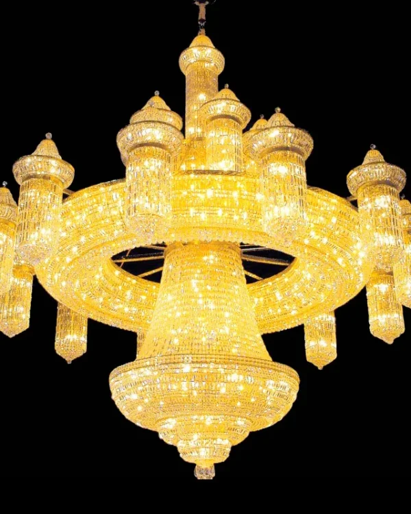 Noblesse Crystal Grand Chandelier, 157" in gold