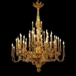 Odéon Brass Grand Chandelier, 69" in antique brass