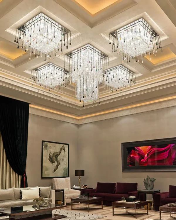 Parure Crystal Grand Chandelier in Polished Chrome in polished chrome