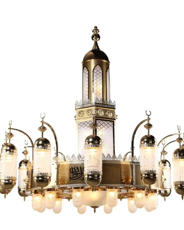 Pluie Glass Grand Chandelier, 79" in gold