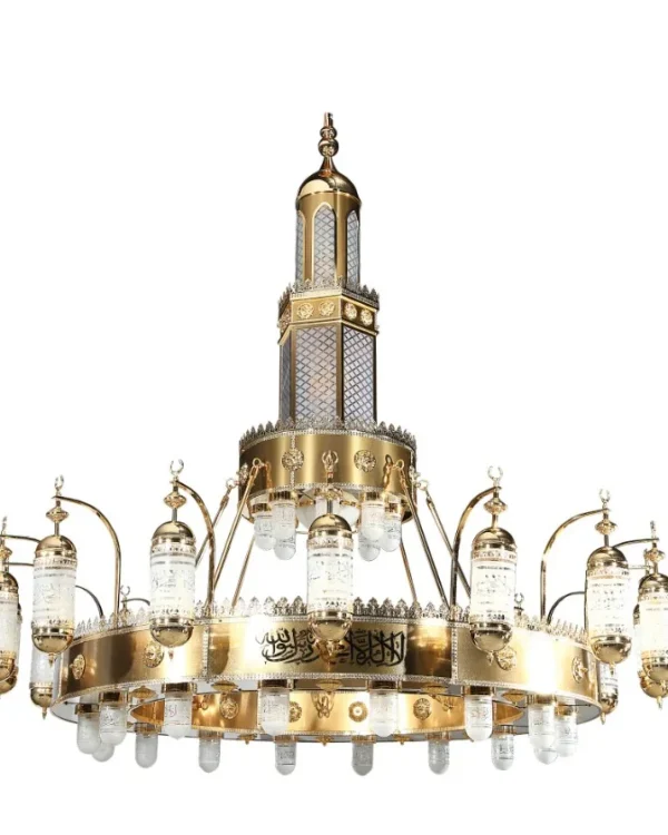Pluie Glass Grand Chandelier, 98" in gold