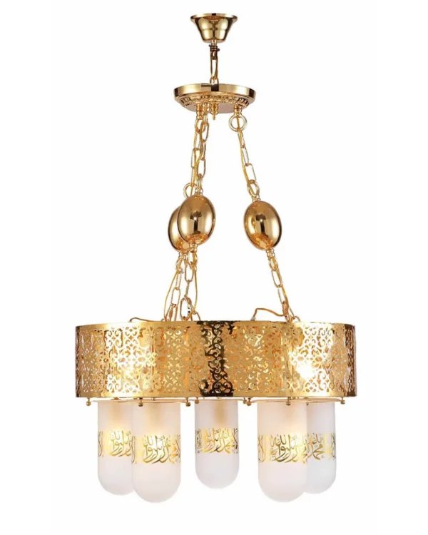 Prestige Glass Grand Chandelier, 18" in gold