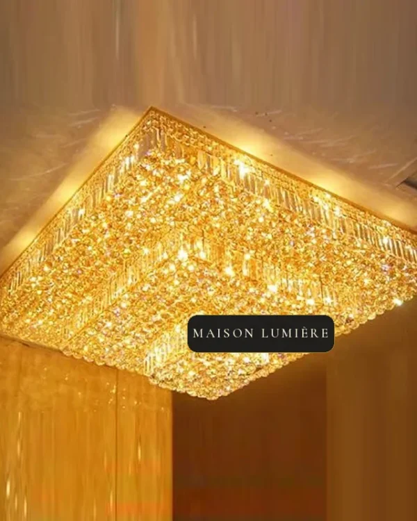 Prélude Three-Tier Crystal Grand Chandelier, 47" in gold