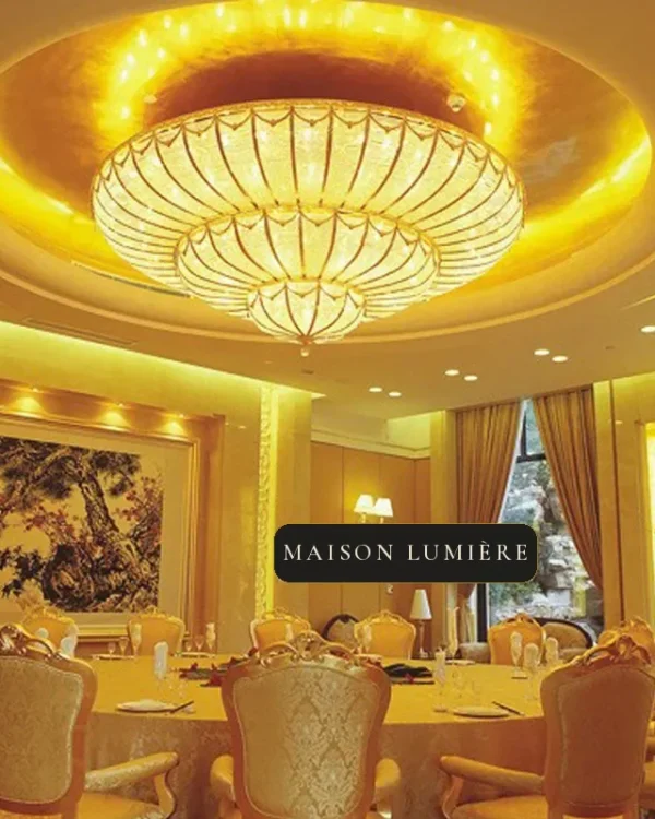 Prélude Round Crystal Grand Chandelier, 71" in gold