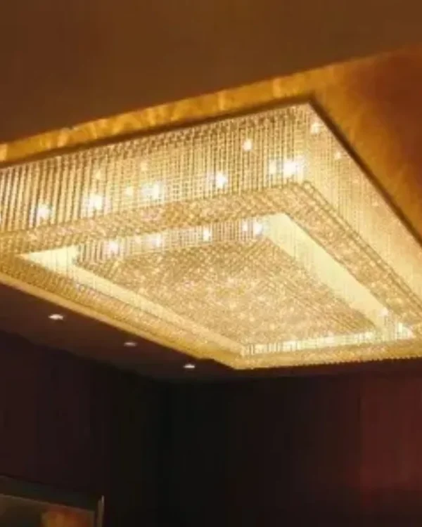 Prélude Linear Crystal Grand Chandelier, 79" in gold