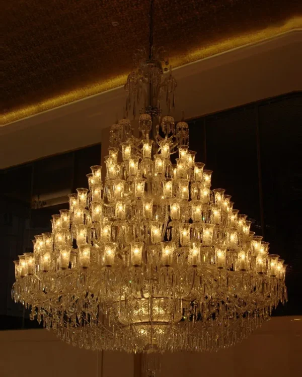 Prélude Six-Tier Crystal Grand Chandelier, 104" in gold
