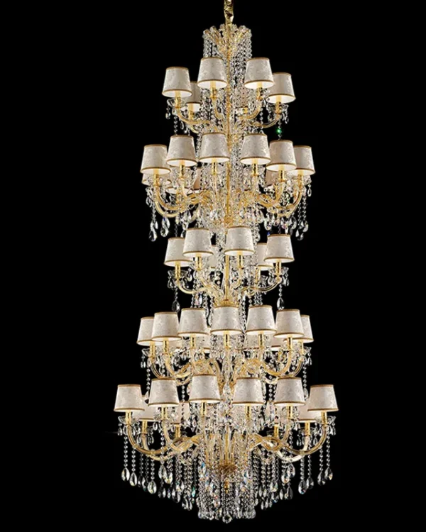 Rivière Crystal Grand Chandelier, 43" in gold