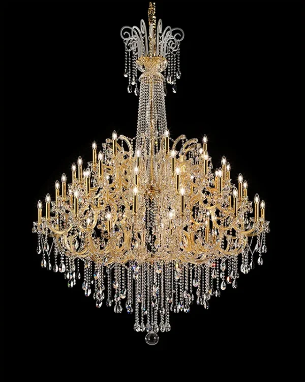 Rivière Crystal Grand Chandelier, 73" in gold