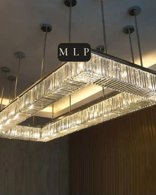 Rêverie Linear Crystal Grand Chandelier, 31" in polished chrome