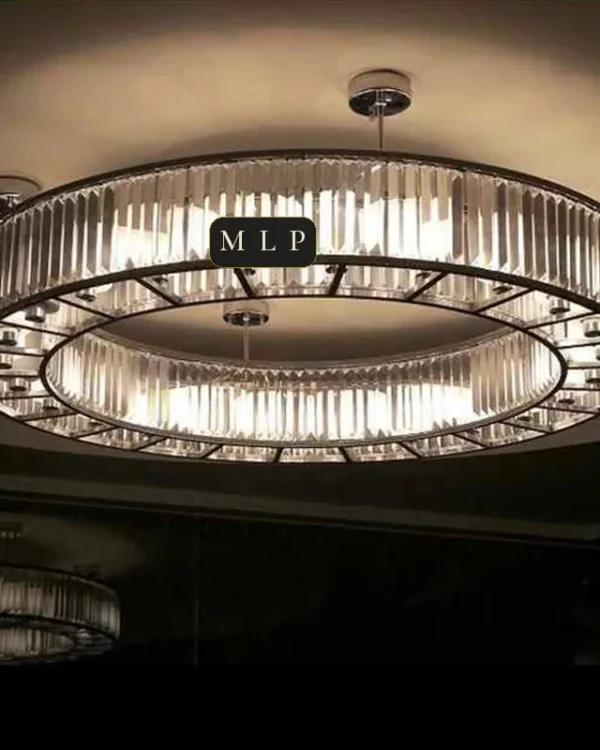 Rêverie Round Crystal Grand Chandelier, 71" in polished chrome