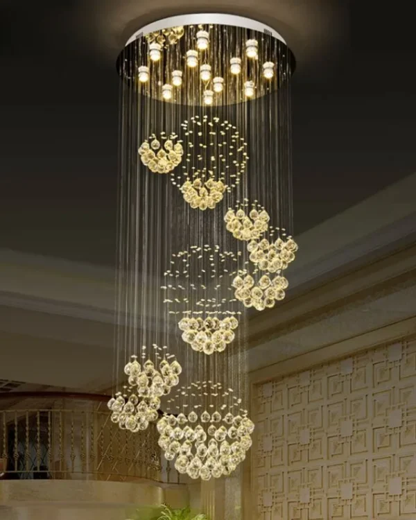 Scintille Cascade Crystal Grand Chandelier, 31" in polished chrome