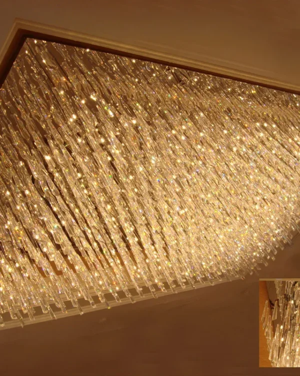 Sonate Linear Crystal Grand Chandelier, 94" in polished chrome